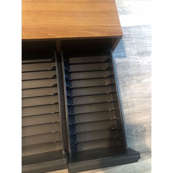 Cassette Tape Holder  Wood Grain 3 Drawer  Storage Cabinet  Holds 36!Vintage - Picture 4 of 15
